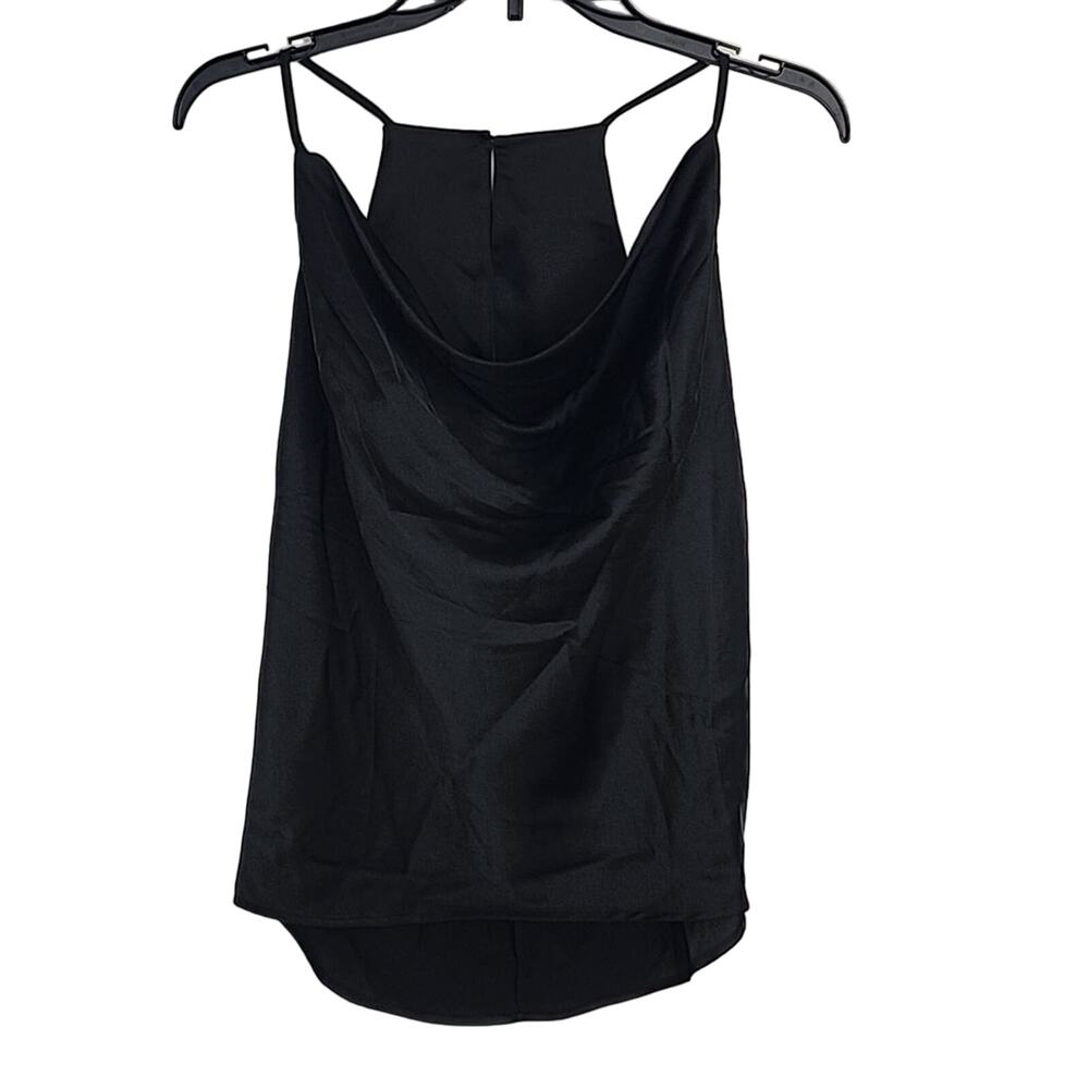 Boston Proper Cowl Neck Lightweight Black Top, NWT, Size 2